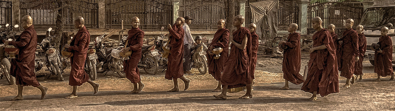 monks in Myanmar