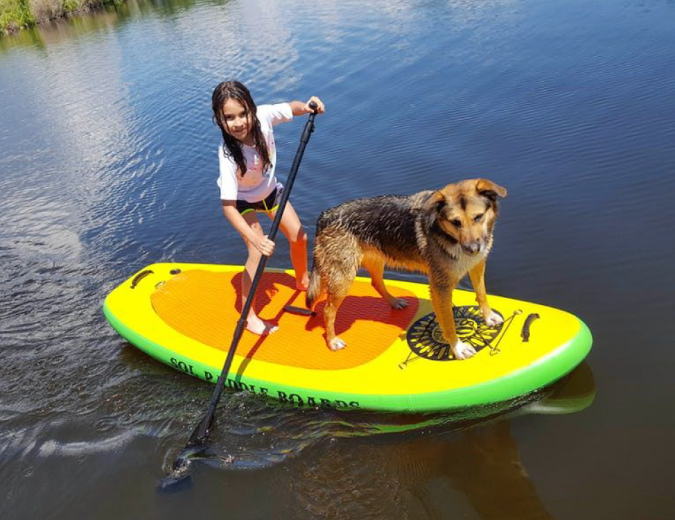 person on paddle board 